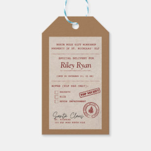 Para Presente Etiqueta de presentes personalizada a partir de Pa