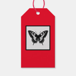 Para Presente Etiqueta de presentes: PRETO E VERMELHO