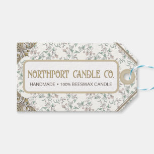 Para Presente Etiqueta de Vela de Cera Floral de ornamentado