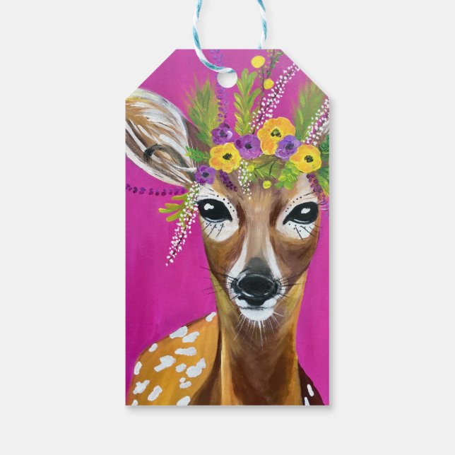 Para Presente Etiqueta Deer Gift (Verso)
