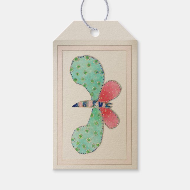 Para Presente Etiqueta Dotty Butterfly Gift (Frente)