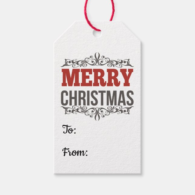 Para Presente Etiqueta Feliz de Natal (Frente)