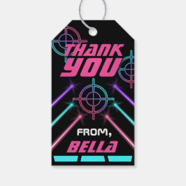 Para Presente Etiqueta Laser Neon Pink, Purple, Teal Beams Favor