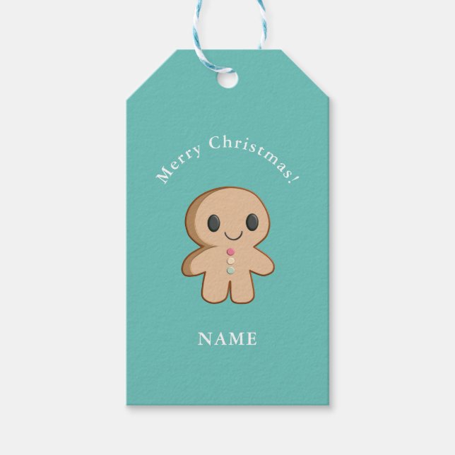 Para Presente Etiqueta personalizável de pão de Natal (Frente)