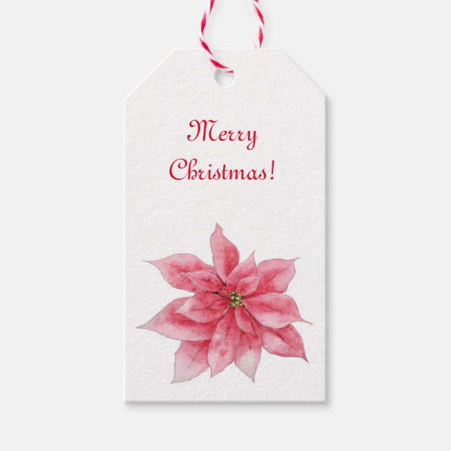 Para Presente Etiqueta Poinsettia Gift (Frente)
