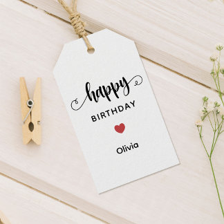 Para Presente Etiqueta Simples de Feliz Aniversário, Gráfico de