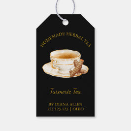 Para Presente Etiqueta Simples Turmeric Tea Hang