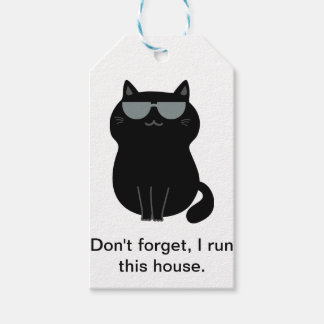 Para Presente Eu cuido da casa - Gatinho Fofo - Etiqueta de Pres