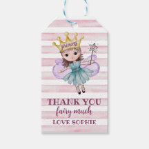 Favorito etiqueta Fada Princesa Rosa Aniversário