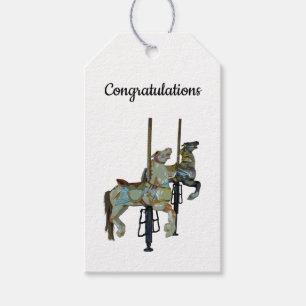 Para Presente Feliz bonito, rodar Cavalos Carrossel, Etiqueta de