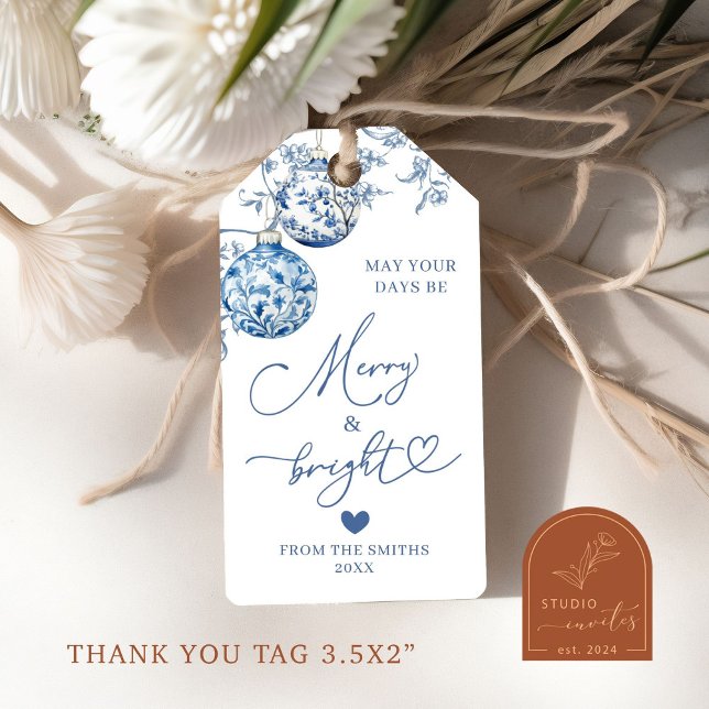 Para Presente Feliz de Natal e Etiqueta de Férias Brilhantes (Criador carregado)