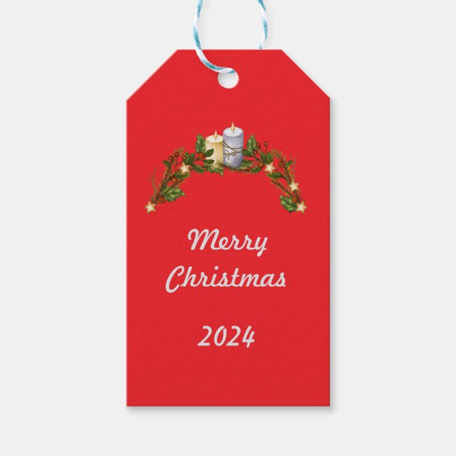 Para Presente Feliz Natal 2024 - Etiqueta Red Gift (Frente)
