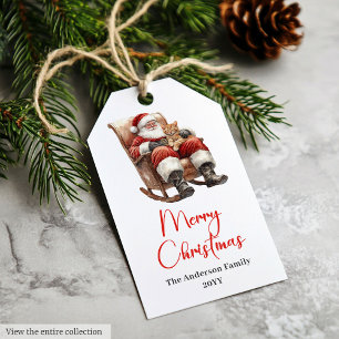 Para Presente Feliz Papai Noel Nome Personalizado Etiqueta de Pr