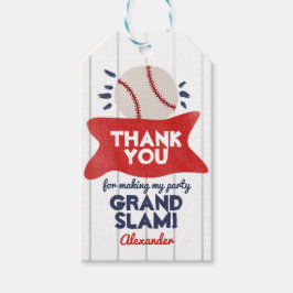 Para Presente Festa de aniversário de baseball Obrigado Etiqueta