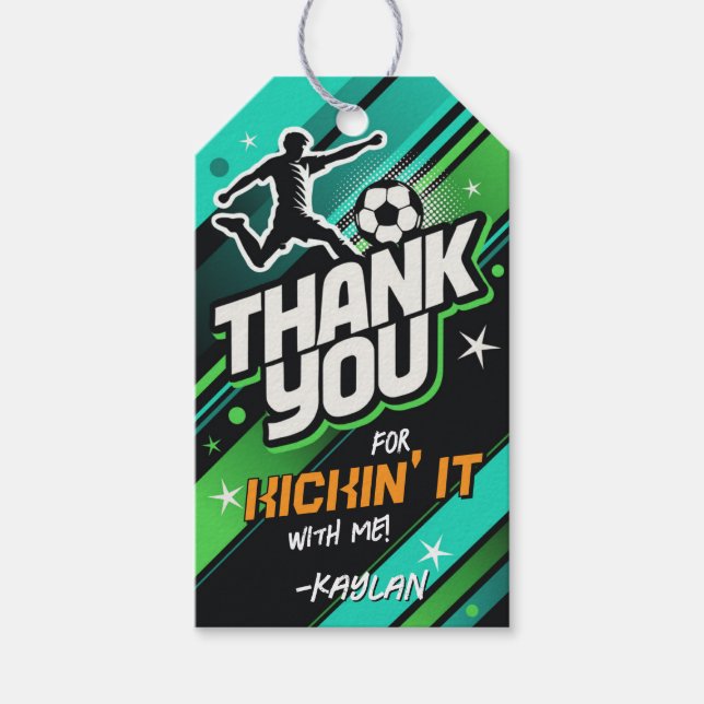 Para Presente Futebol Obrigado Etiqueta (Frente)