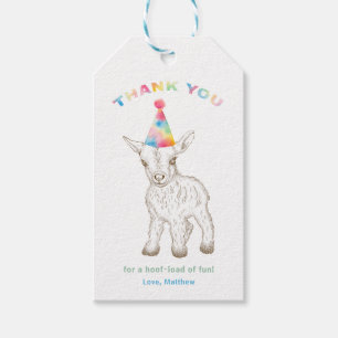 Para Presente Ir Petting Zoo Aniversário Obrigado Etiqueta De Pr