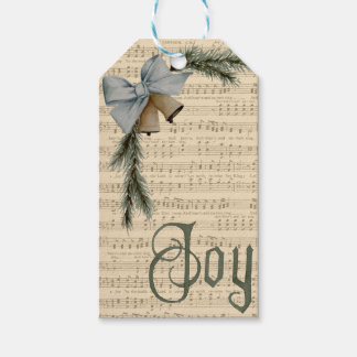 Para Presente Joy to the World com Arco e Bells - Etiqueta de Pr