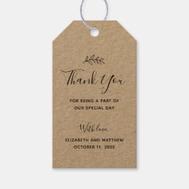 Para Presente Kraft te obrigado. Casamento russo. Etiqueta de pr