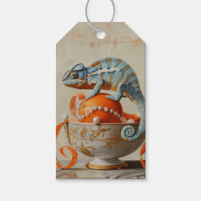 Para Presente Laranja - Etiqueta de presentes (Frente)