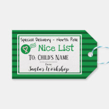 Lista Nice Etiqueta de Oferta de Mensagem de Papai