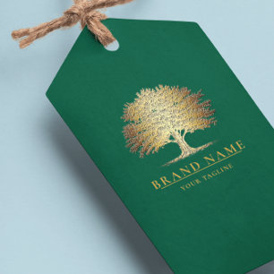 Para Presente Logotipo de Árvore de Carvalho de Vintage Etiqueta