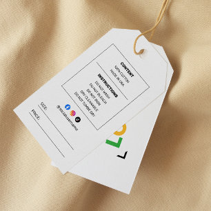 Para Presente Logotipo Empresarial Etiqueta de Roupas Personaliz