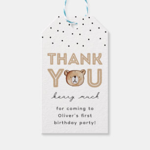 Para Presente Marca de Favor de Aniversário do Urso Etiqueta d