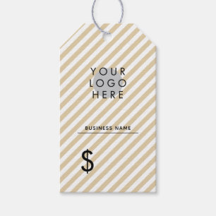 Para Presente Na moda Beige Branco Seu logotipo Etiqueta De Pre