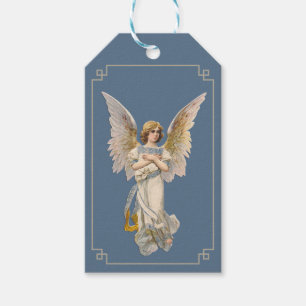 Para Presente Natais vintages Angel Dark Blue Holiday Etiqueta G