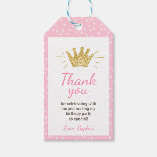 Para Presente Obrigado da princesa você etiqueta o rosa real e