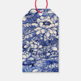 Para Presente PADRÃO FLORAL DE JAPONÊS COM Etiqueta de presentes