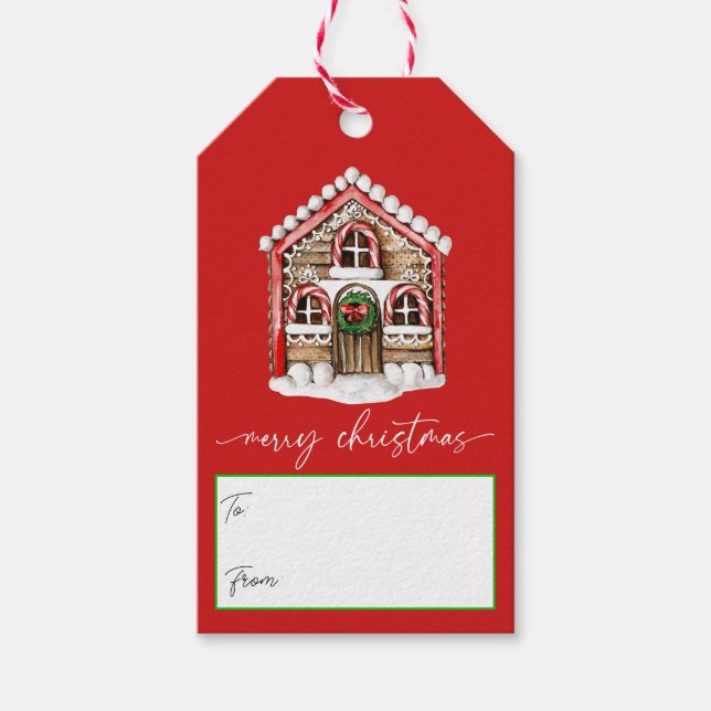 Para Presente Pão de Natal Meritíssimo - Etiqueta de presentes d (Frente)