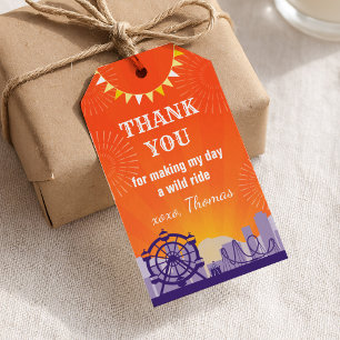 Para Presente Parque de diversões Obrigado Etiqueta