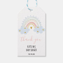 Para Presente Pastel Rainbow Obrigado Etiqueta
