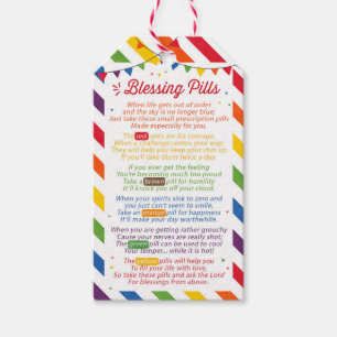 Para Presente Pílulas de bênção Etiqueta de presentes Poem