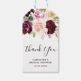 Para Presente plum roxo flores chá de panela etiqueta de present