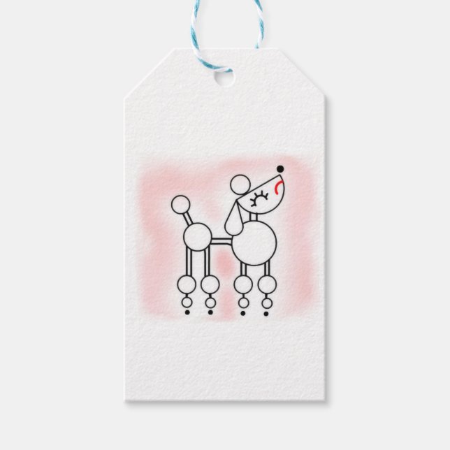 Para Presente Poodle Lover Gifts, Etiqueta Poodle Gift (Frente)