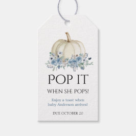 Para Presente Pop de Pumpkin branco quando ela Pop a etiqueta Fa