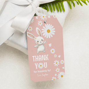 Para Presente Primeiro aniversario Bunny Daisy Obrigado Etiqueta