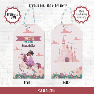 Para Presente Princesa Andando Unicorn Favorece a Etiqueta de Pr