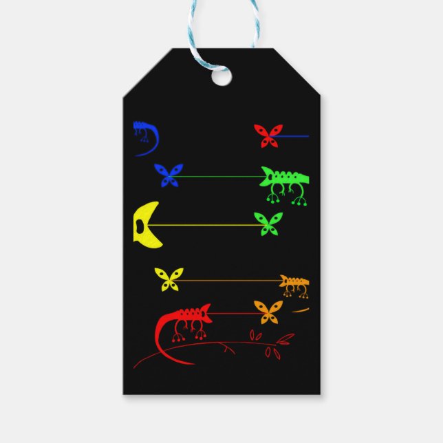 Para Presente Rainbow Chameleon Gift Etiqueta Etiqueta Chameleon (Frente)