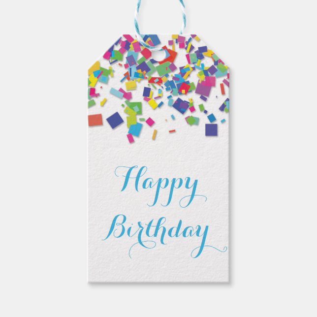 Para Presente Rainbow Confetti | Etiqueta de presentes (Frente)