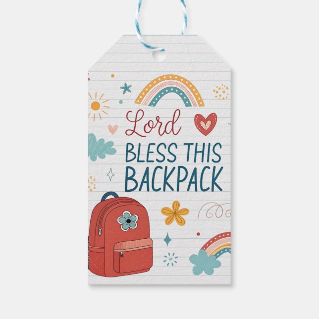 Para Presente Senhor Abençoe Esta Etiqueta de Mochila – (Verso)