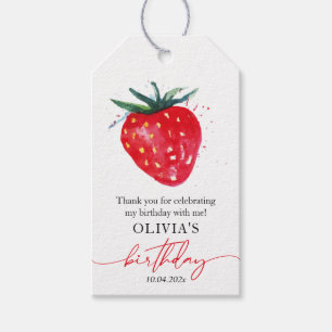 Para Presente Strawberry Birthday Obrigado Por Dar Etiqueta