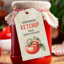 Tomate Ketchup Etiqueta personalizada tomate
