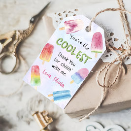 Para Presente Watercolor Popsicle Birthday Obrigado Dar Etiqueta