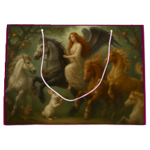 Cavalo de Conto de Fadas e Sacola de Presente de A