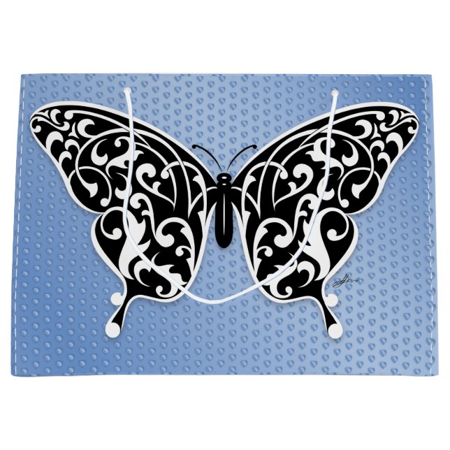 Para Presentes Grande Elegante Design de Sacola de Presente de Borboleta (Frente)