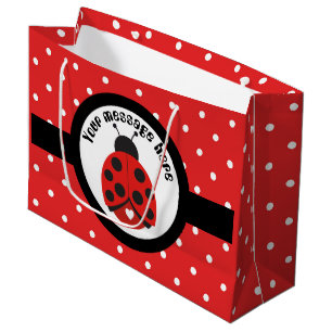 Para Presentes Grande Pequeno sacola de mensagens de adição de joybug