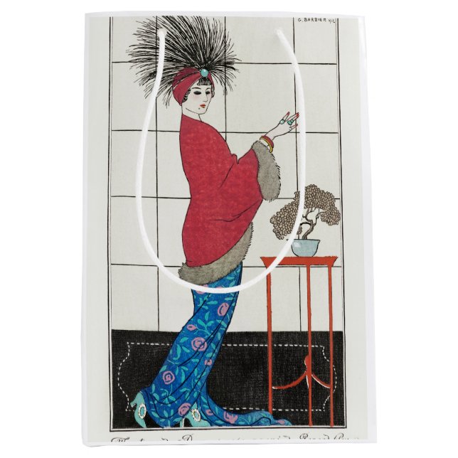 Para Presentes Média George Barbier, Sacola de Presente Art Déco Médio (Frente)
